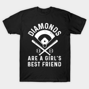 Diamonds are a Girls Best Friend Baseball T-Shirt